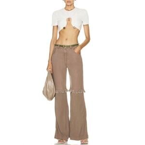 Christopher Esber Deconstructed Splice Pants Walnut Brown 6 Women’s